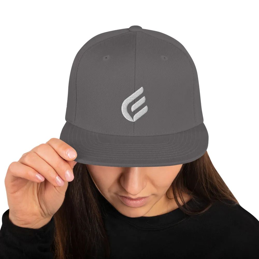 1:Cor White | Embroidered Snapback Hat