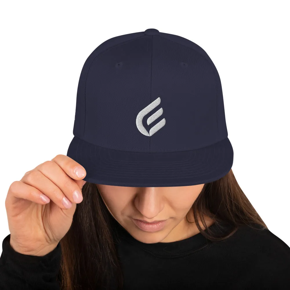 1:Cor White | Embroidered Snapback Hat