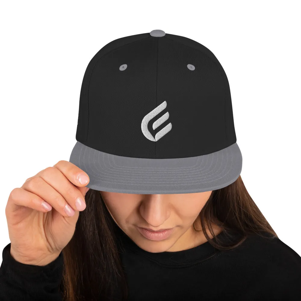 1:Cor White | Embroidered Snapback Hat