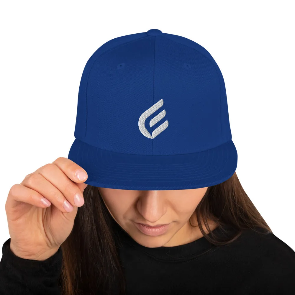 1:Cor White | Embroidered Snapback Hat