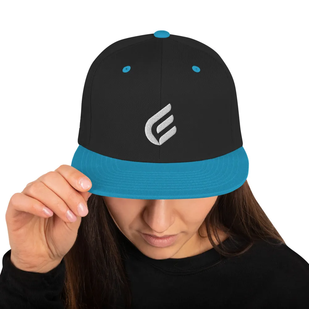 1:Cor White | Embroidered Snapback Hat