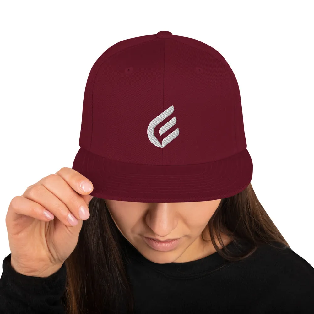 1:Cor White | Embroidered Snapback Hat