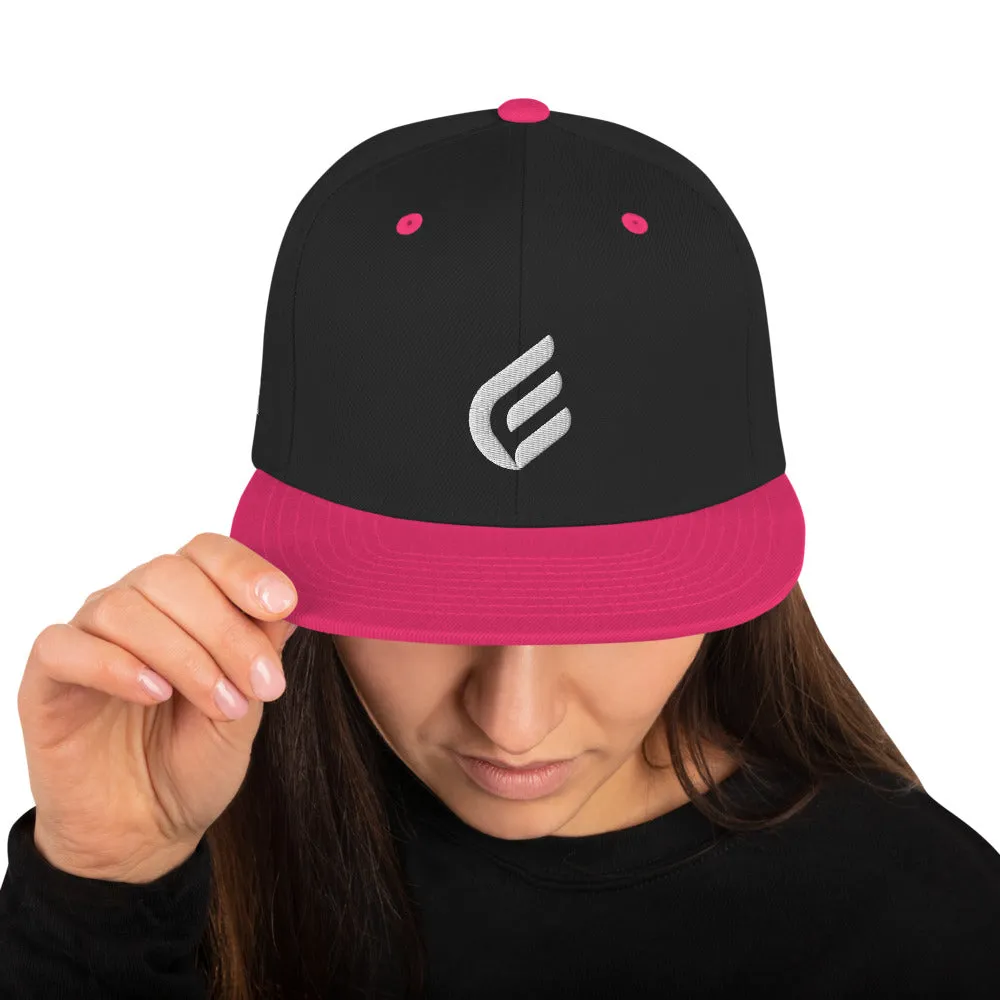 1:Cor White | Embroidered Snapback Hat