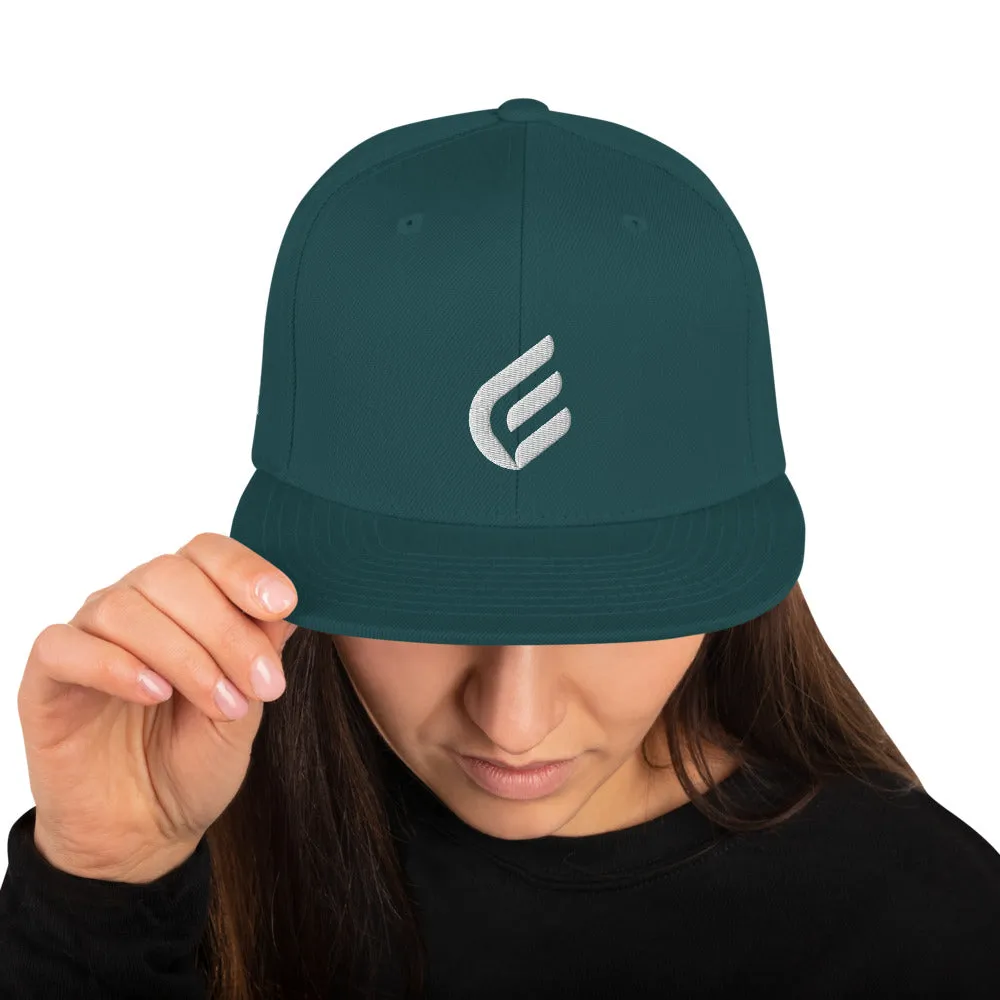 1:Cor White | Embroidered Snapback Hat