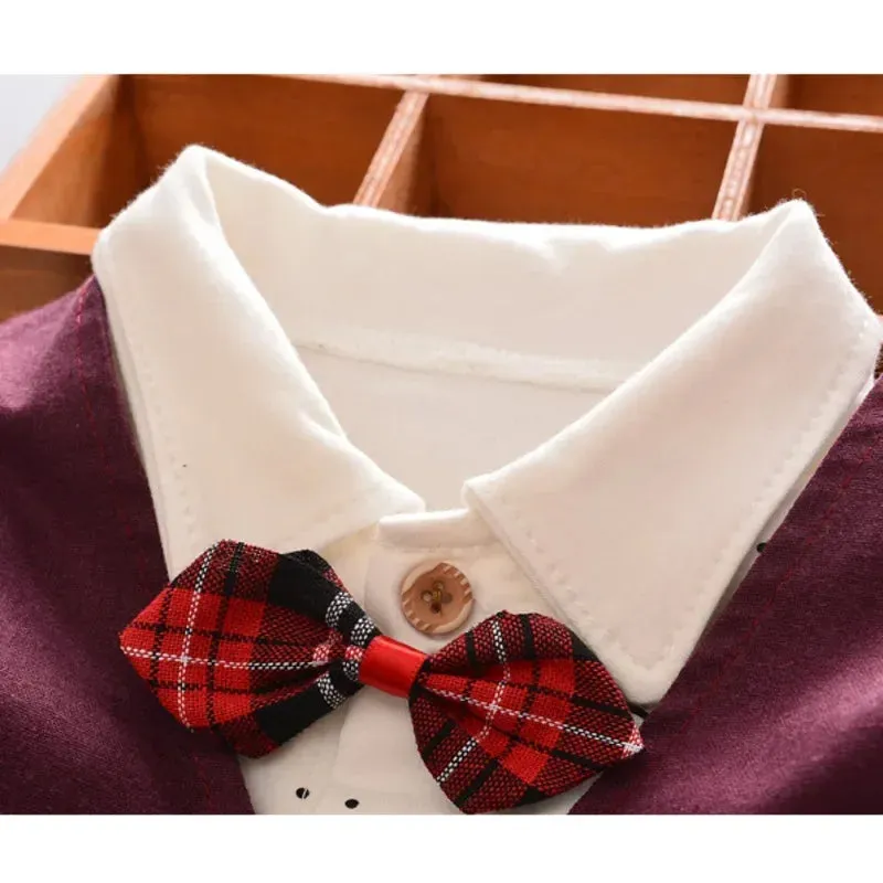 3Pcs Boys Vest Set