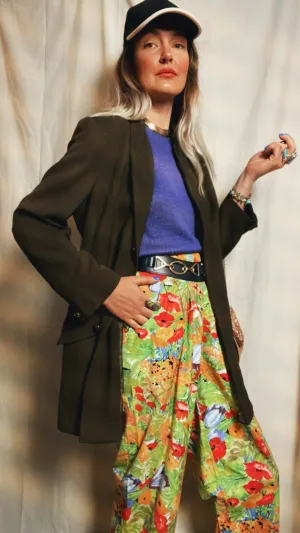 90s floral pants