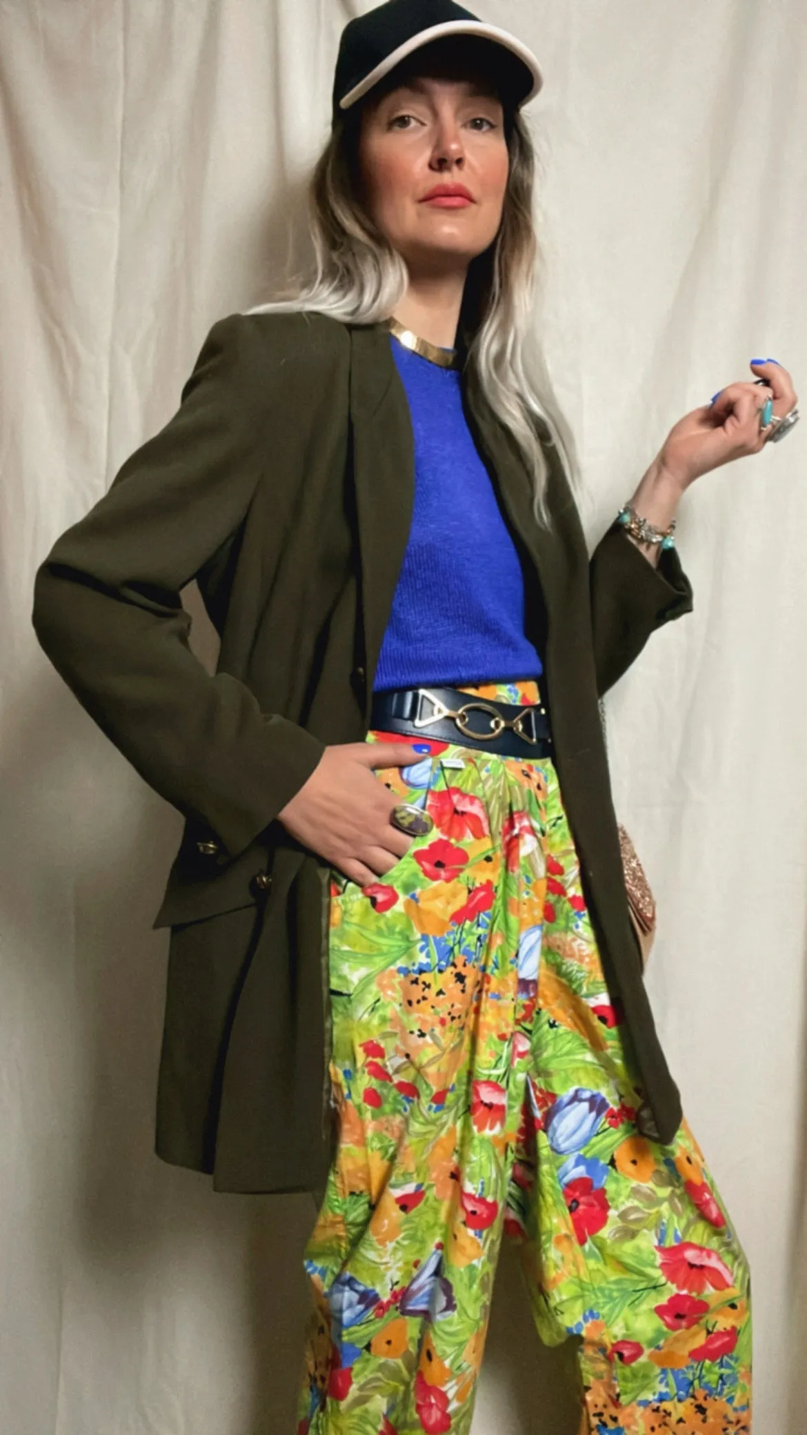 90s floral pants
