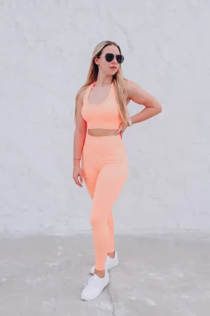 Action Packed Sports Wear Set - Peach