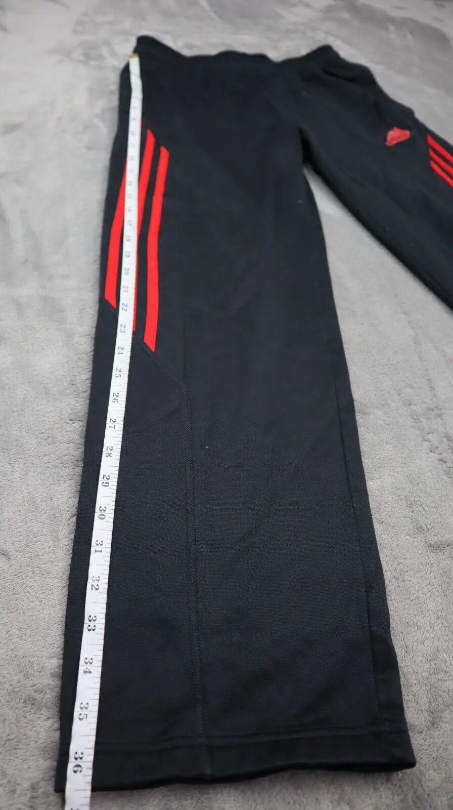 Adidas Men's 3 Striped Activewear Sports Logo Track Pants High Rise Black Size S