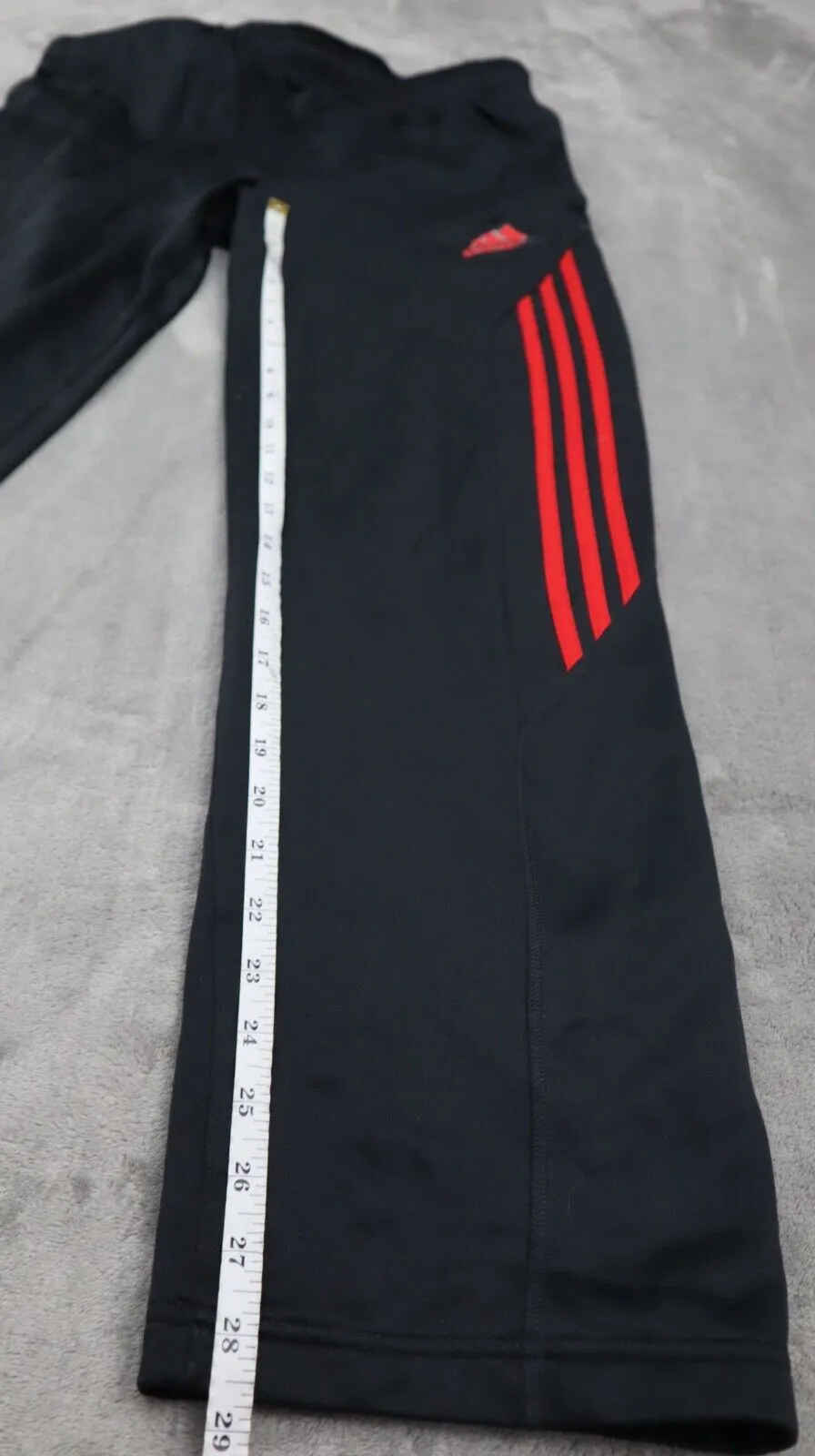 Adidas Men's 3 Striped Activewear Sports Logo Track Pants High Rise Black Size S
