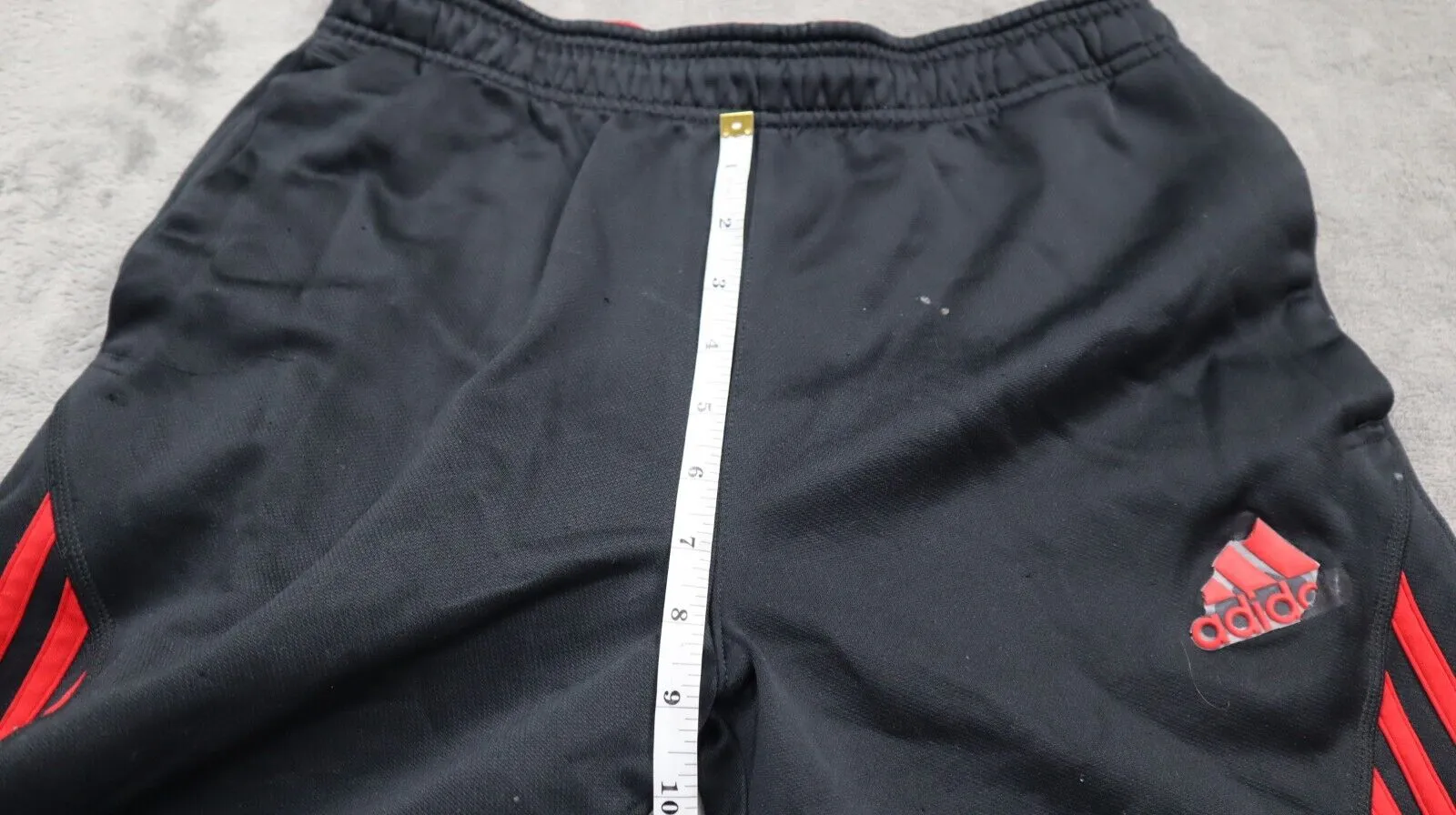 Adidas Men's 3 Striped Activewear Sports Logo Track Pants High Rise Black Size S