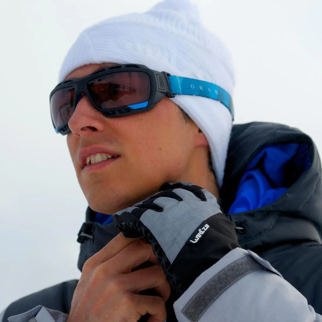 Adult MH910 hiking goggles Cat 4  2 interchangeable lenses – Black/Blue
