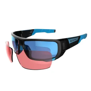 Adult MH910 hiking goggles Cat 4  2 interchangeable lenses – Black/Blue