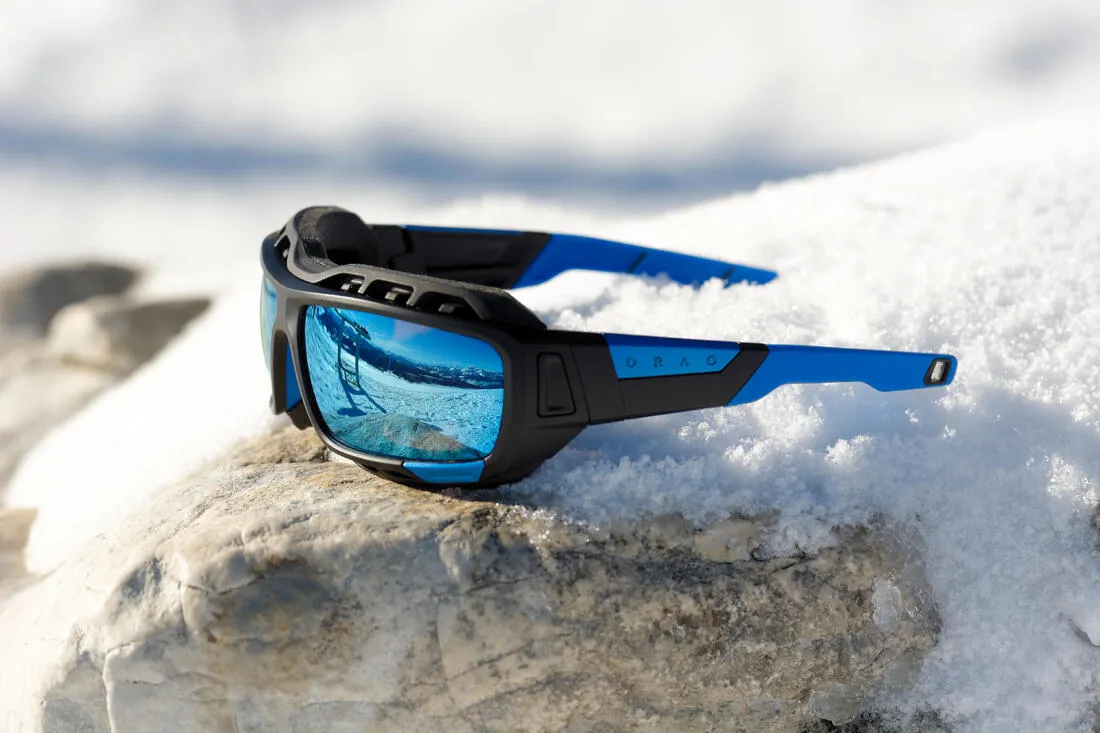 Adult MH910 hiking goggles Cat 4  2 interchangeable lenses – Black/Blue
