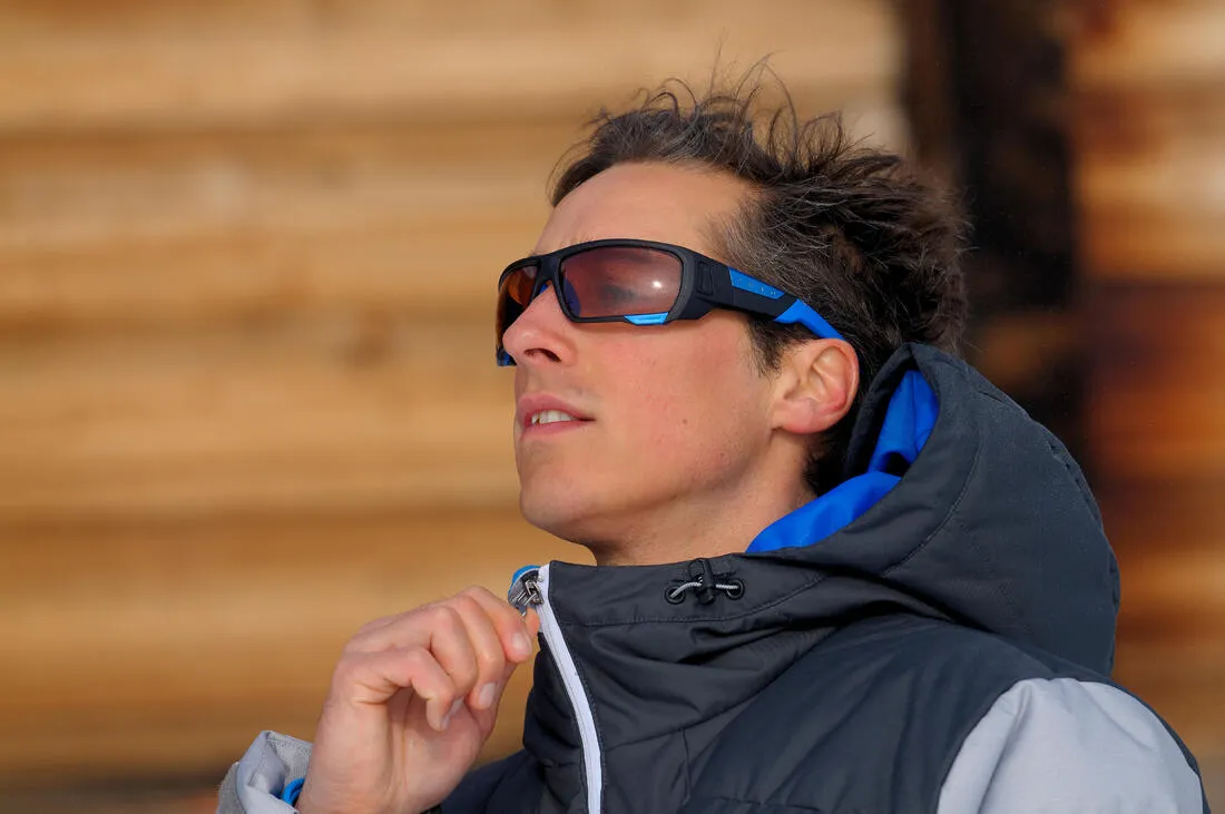 Adult MH910 hiking goggles Cat 4  2 interchangeable lenses – Black/Blue