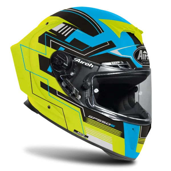 Airoh GP 550 S Challenge  Blue/Yellow Matt Helmet
