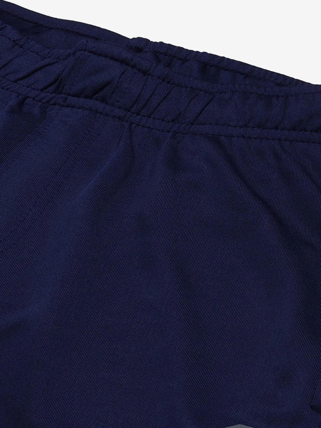 Alcis Men Navy Blue Solid Slim Fit Mid-Rise Track Pants
