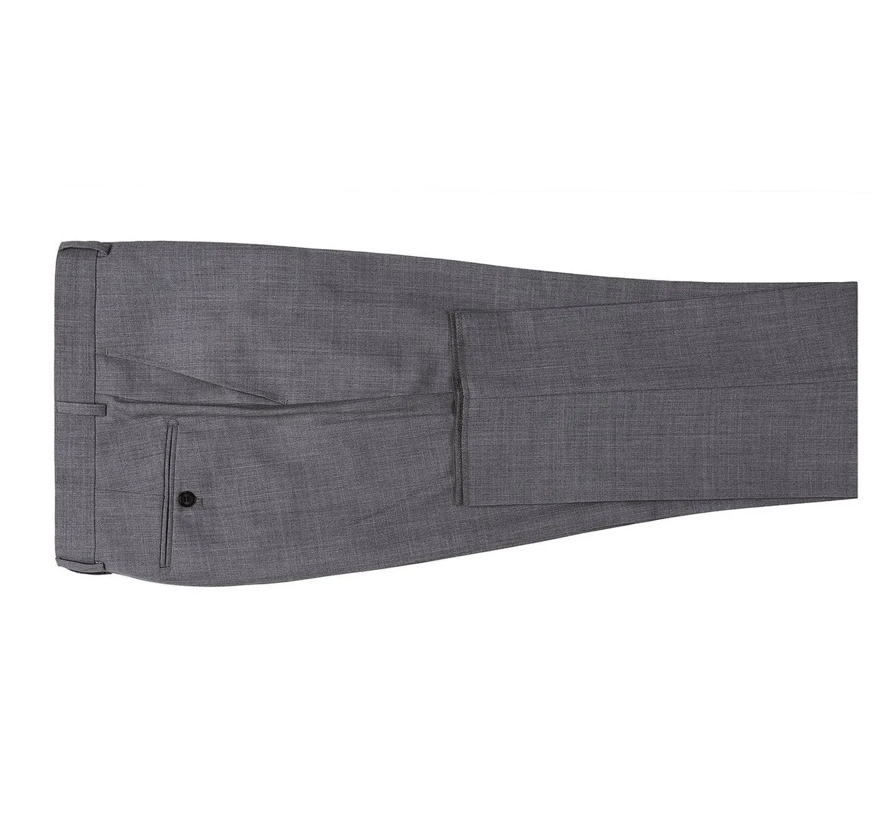 Alessandro Vitello by Renoir Dark Grey Regular Fit Flat Front Wool Suit Pant 508-3