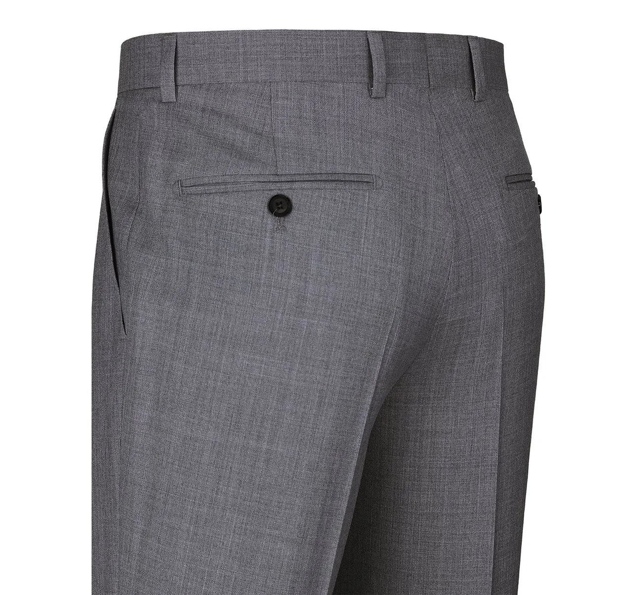 Alessandro Vitello by Renoir Dark Grey Regular Fit Flat Front Wool Suit Pant 508-3