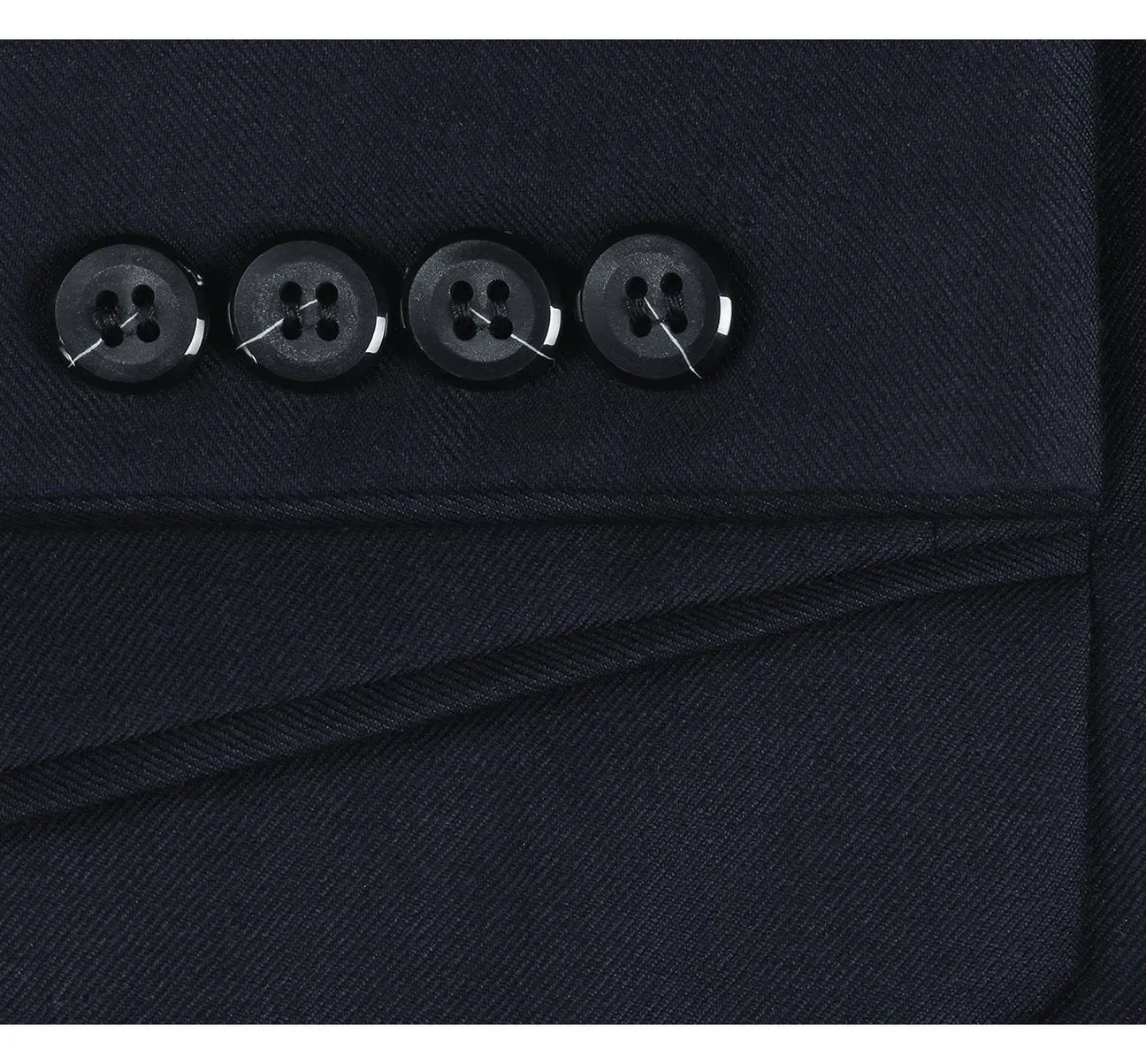 Alessandro Vitello by Renoir Dark Navy 2-Piece Classic Fit Notch Lapel Wool Suit 508-2