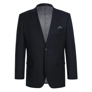 Alessandro Vitello by Renoir Midnight Navy Classic Fit Notch Lapels Solid Blazer 561-5