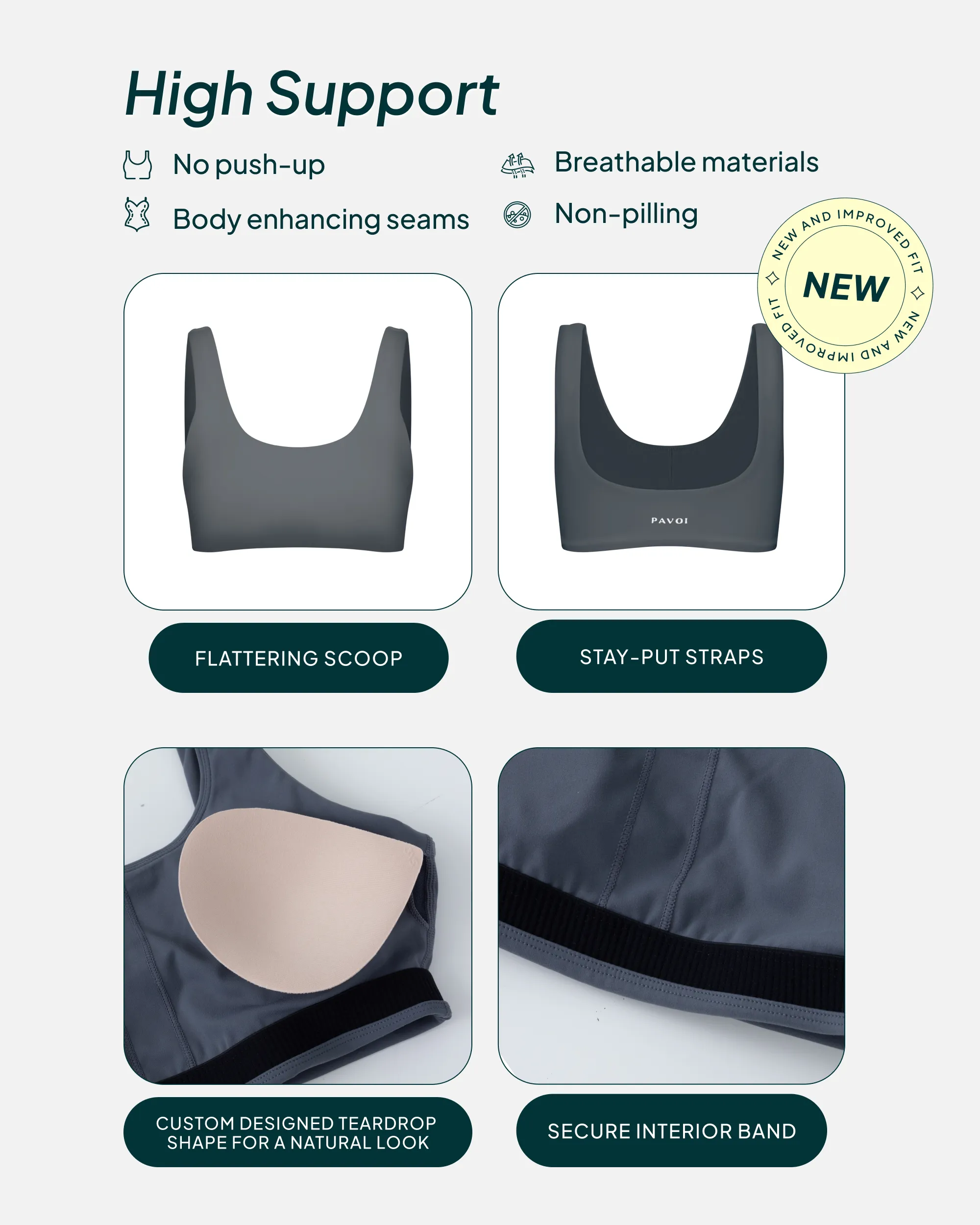 Athleisure Scoop High-Support Sports Bra