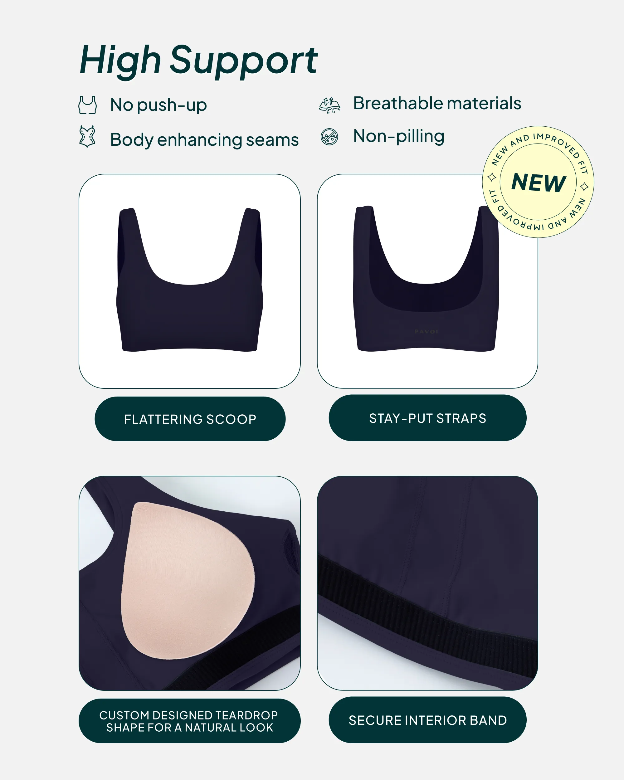 Athleisure Scoop High-Support Sports Bra