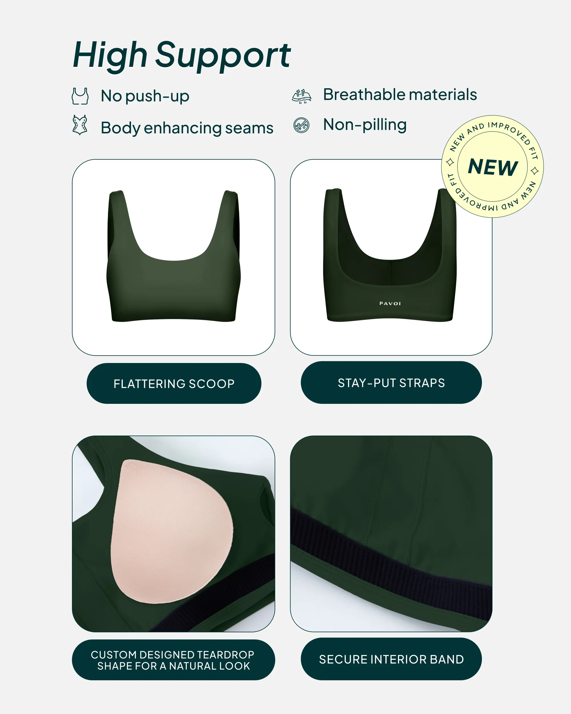 Athleisure Scoop High-Support Sports Bra