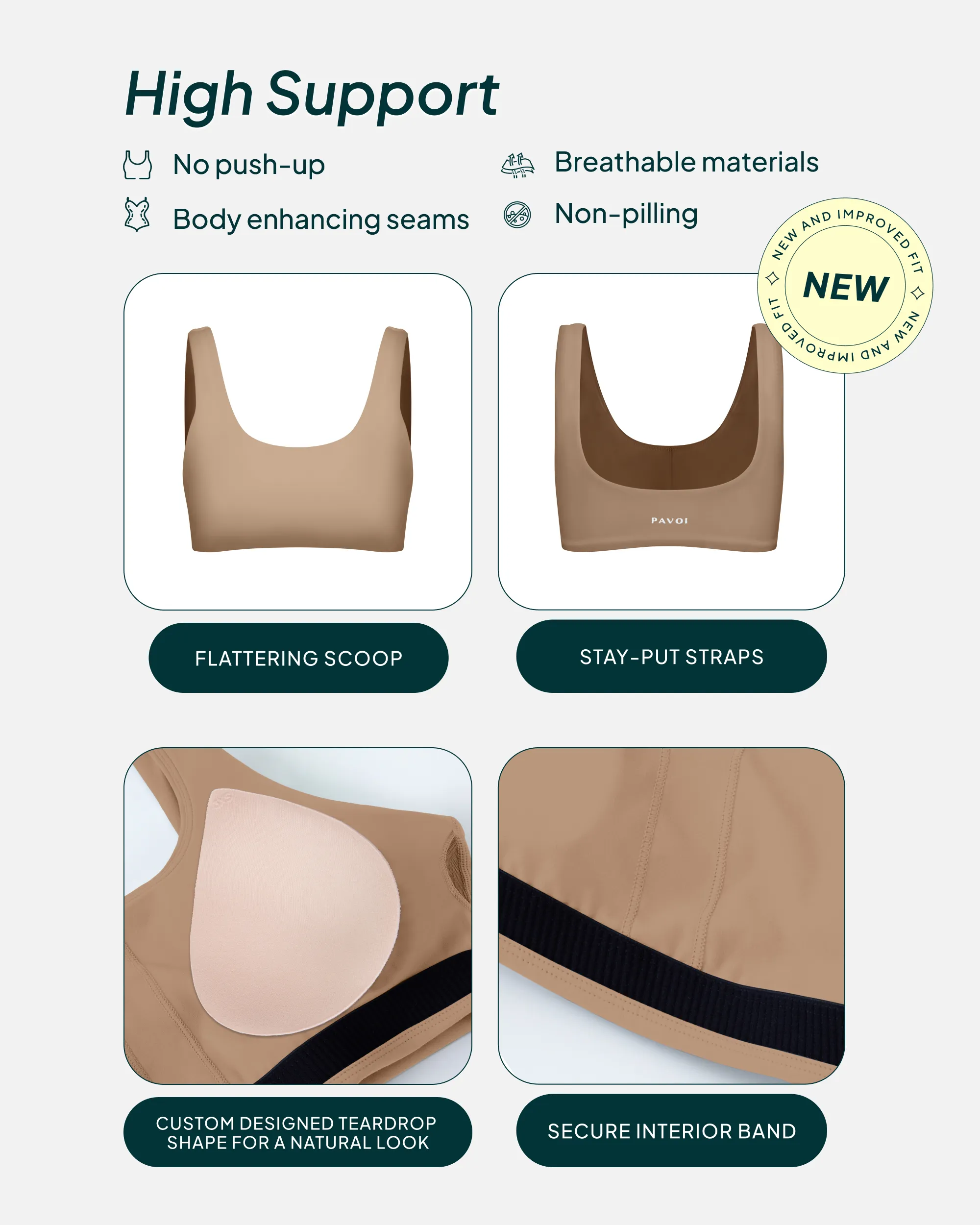 Athleisure Scoop High-Support Sports Bra