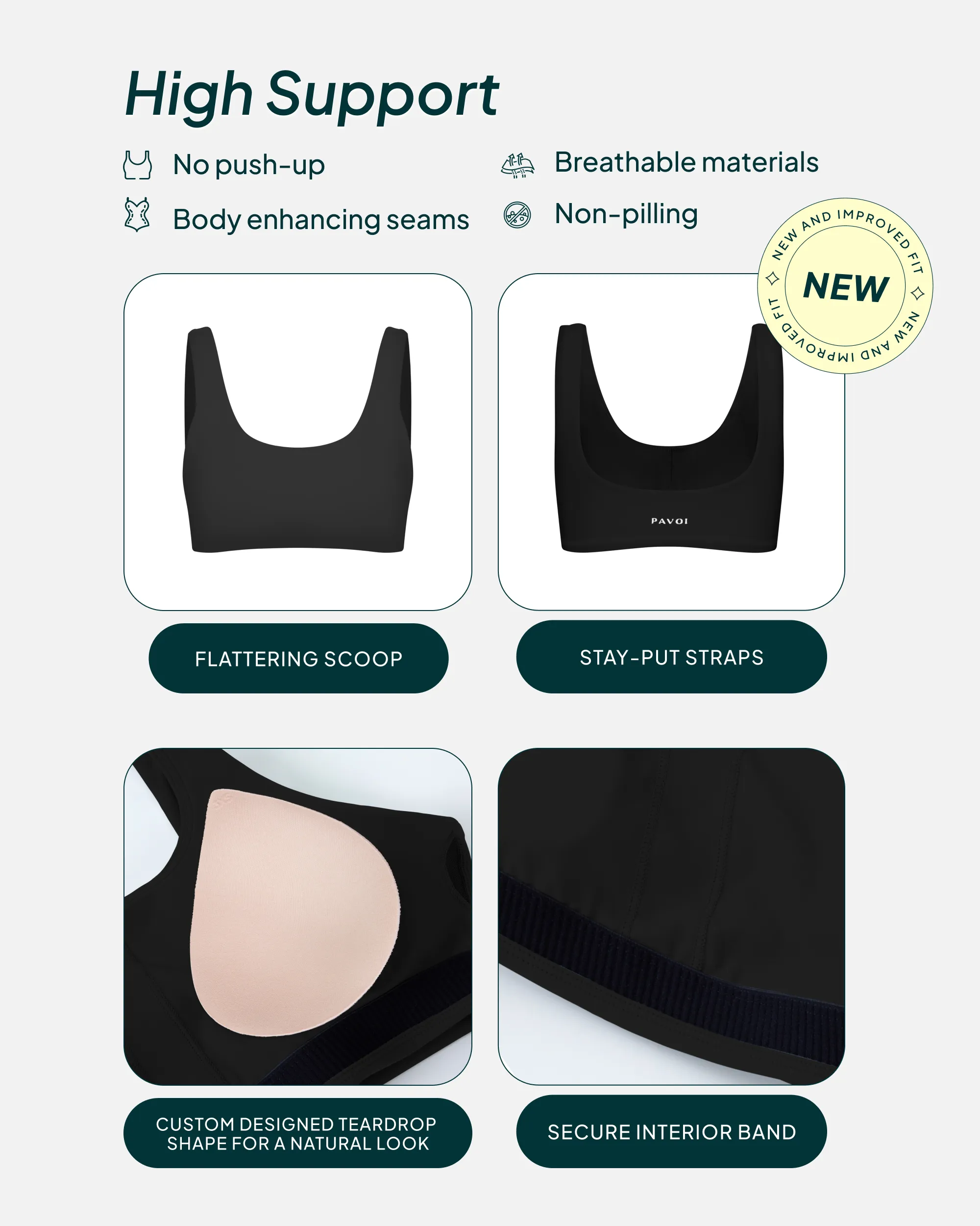 Athleisure Scoop High-Support Sports Bra