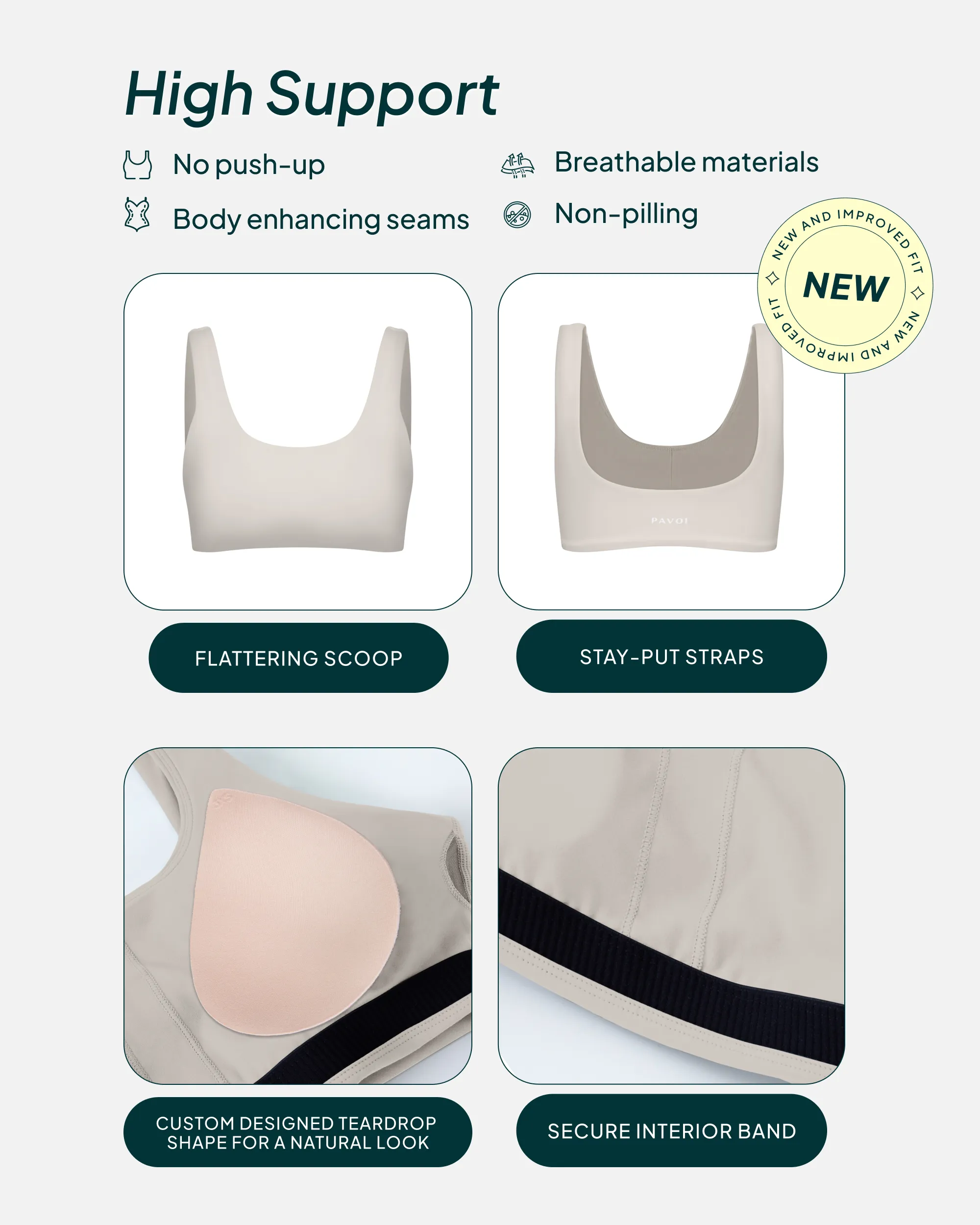 Athleisure Scoop High-Support Sports Bra