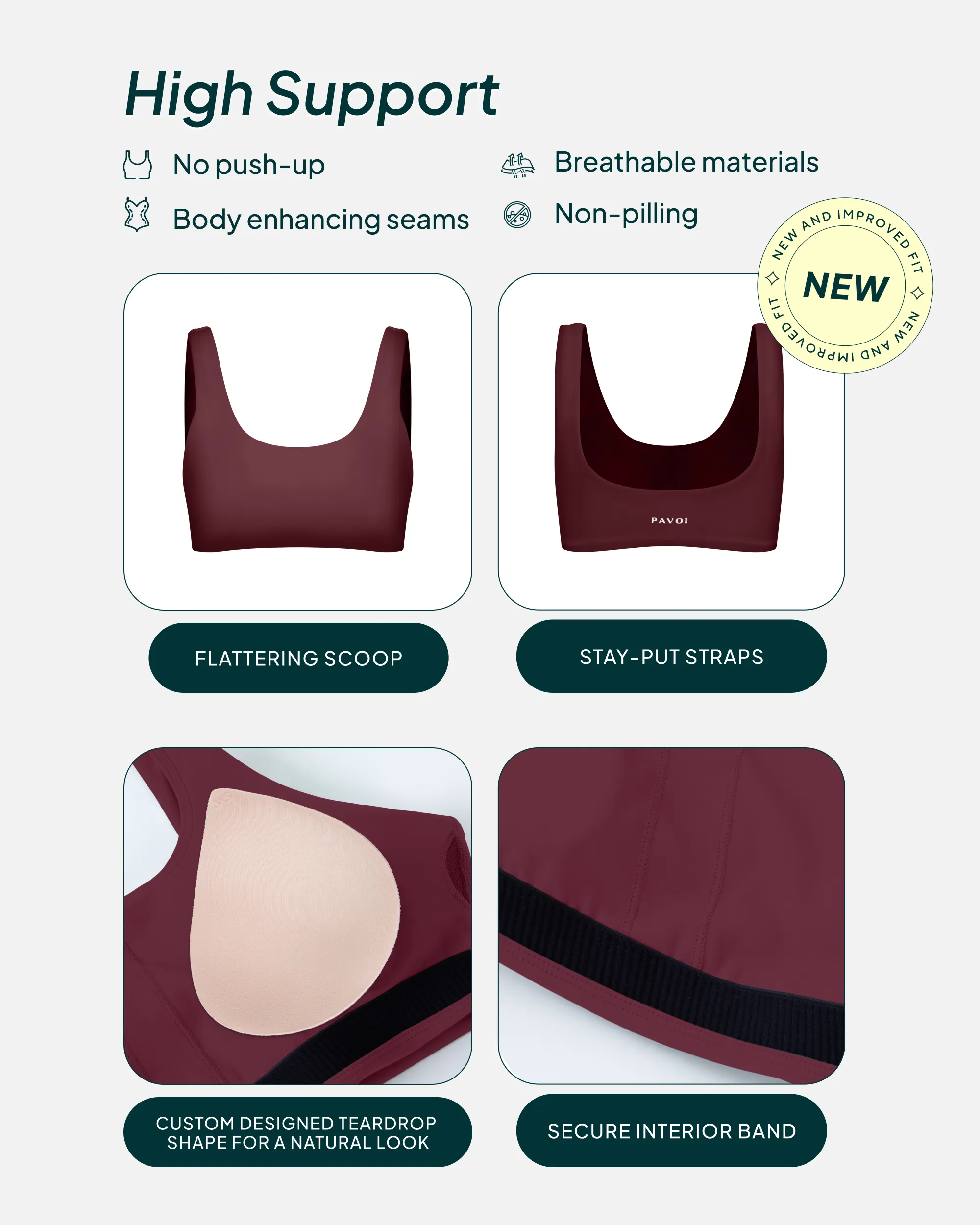 Athleisure Scoop High-Support Sports Bra