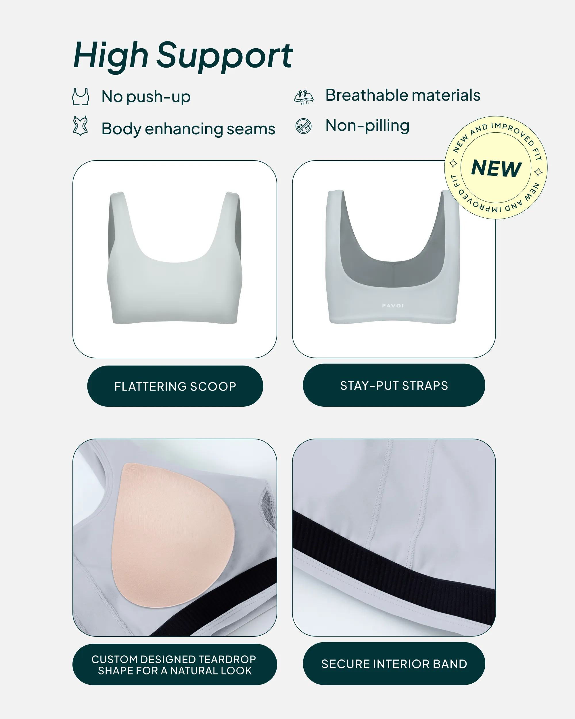 Athleisure Scoop High-Support Sports Bra