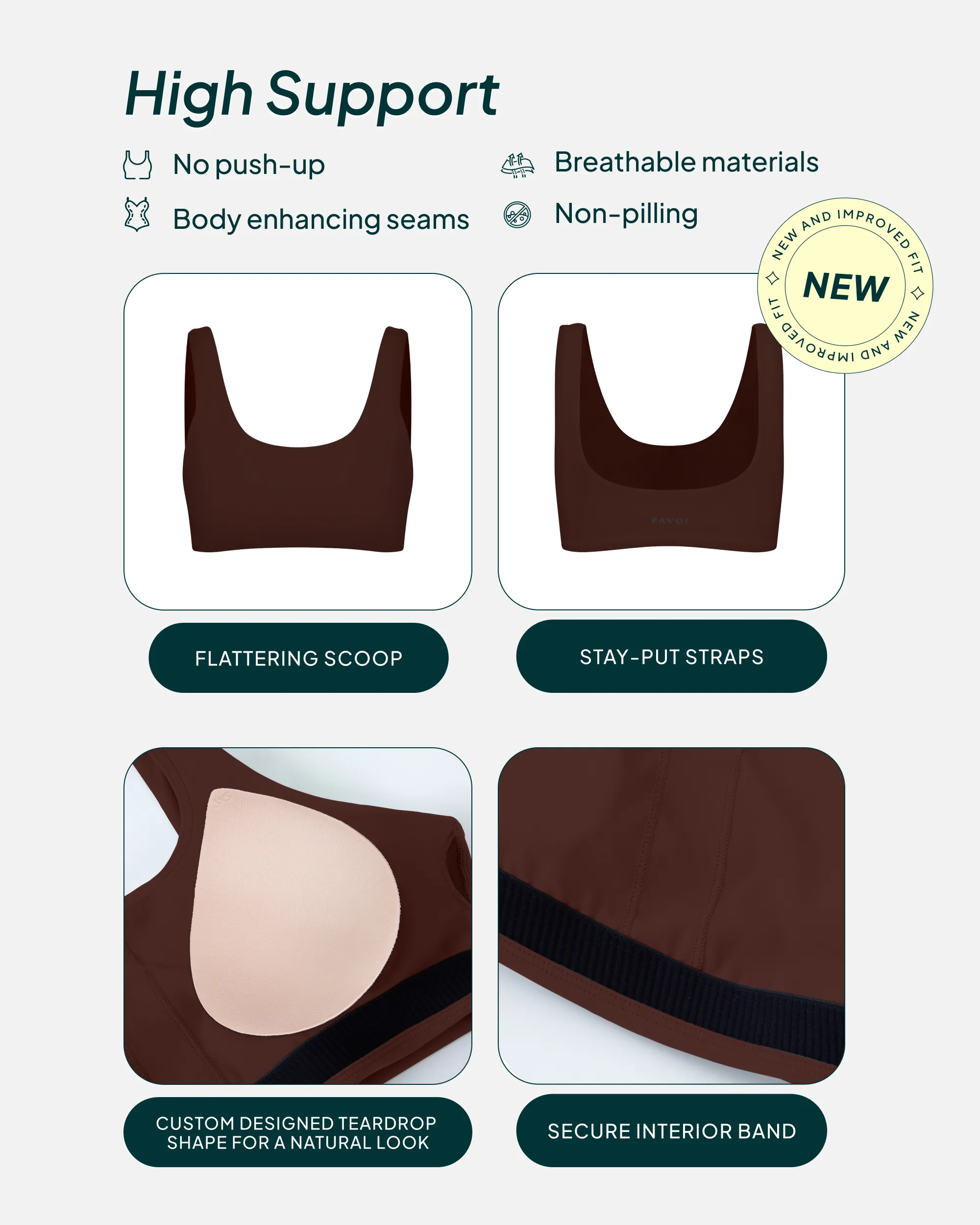Athleisure Scoop High-Support Sports Bra
