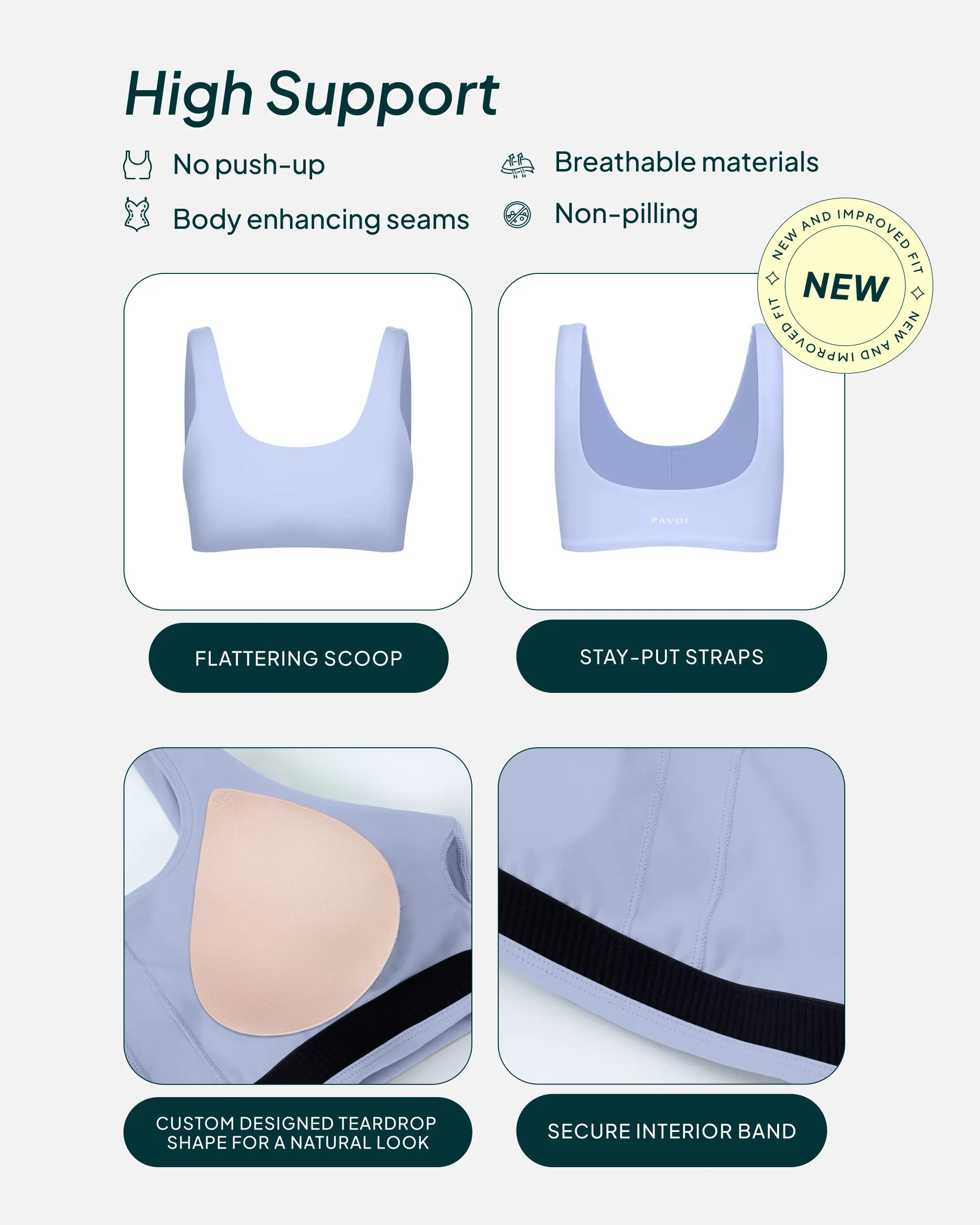 Athleisure Scoop High-Support Sports Bra