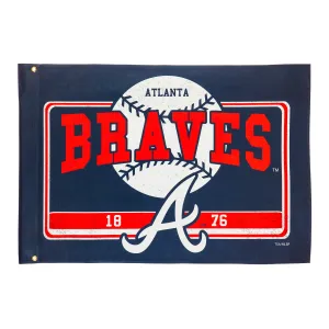 Atlanta Braves, Linen Estate Flag,17l4201