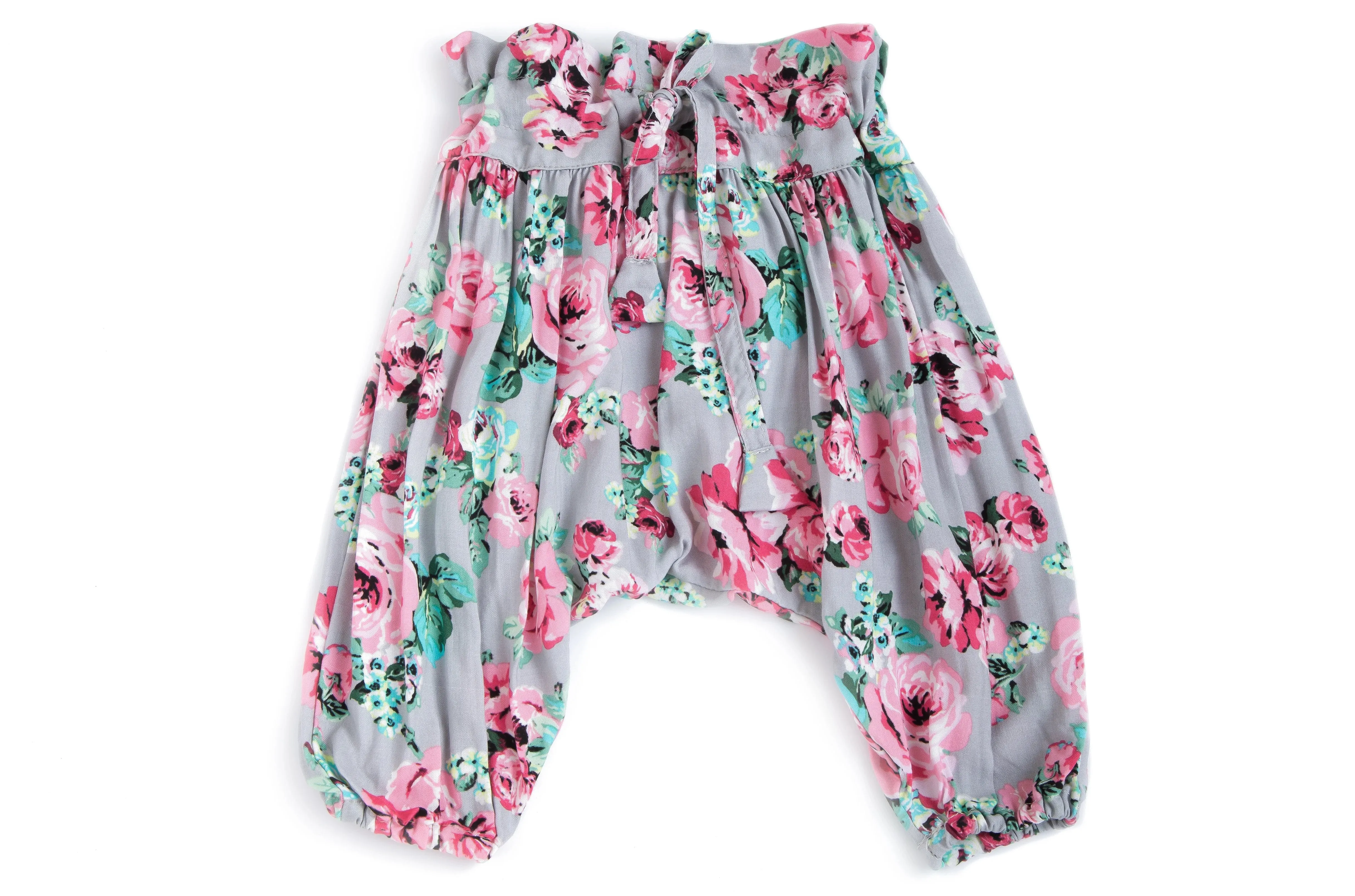 Baby Girl Floral Harem Pants | Aqua Roses