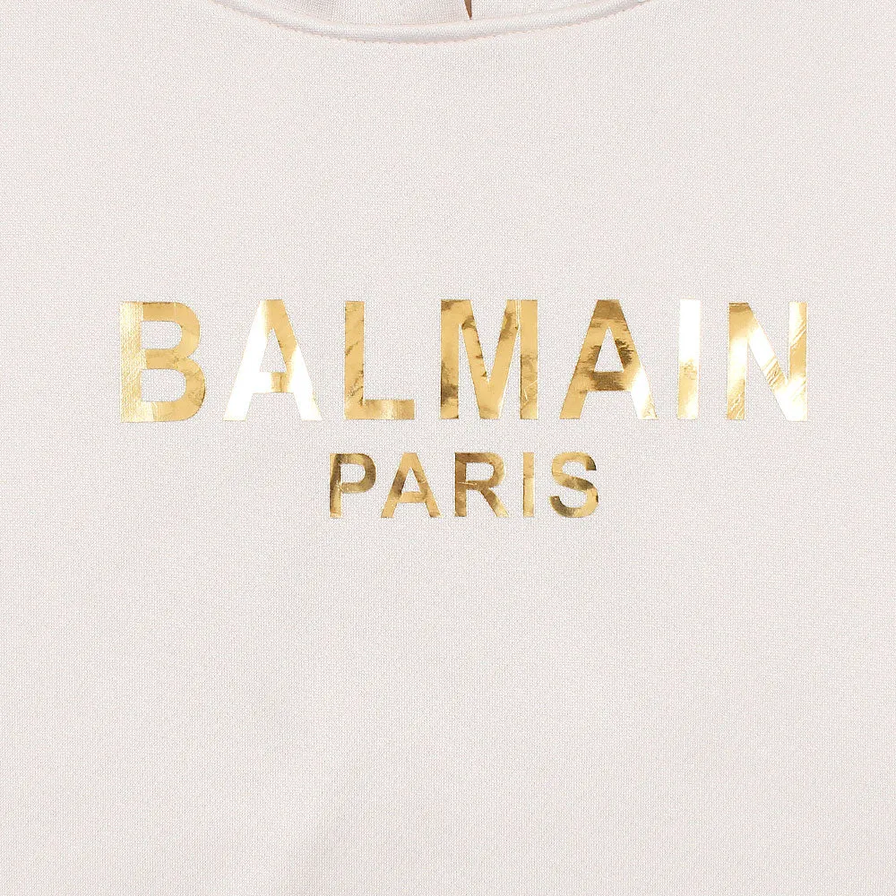 Balmain Basic Off-White Hoodie