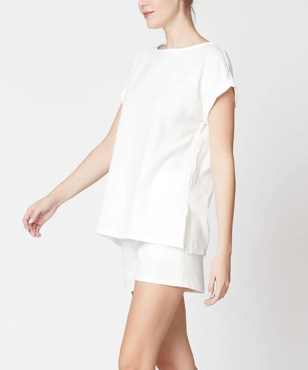 Bamboo Cotton Linen Shorts Set