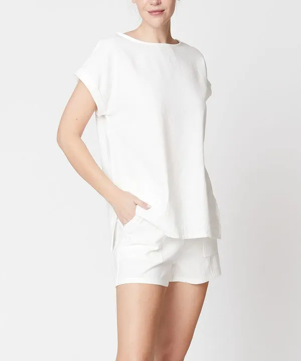 Bamboo Cotton Linen Shorts Set