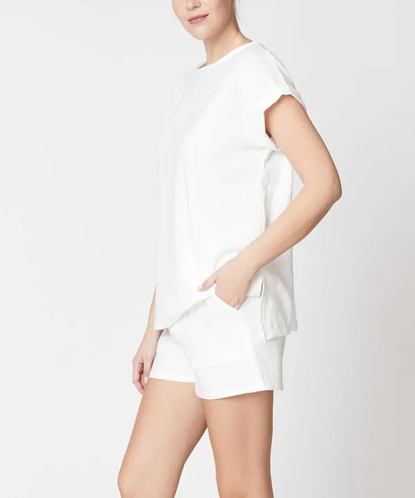 Bamboo Cotton Linen Shorts Set