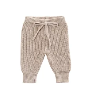 Bare Bebé - Chunky Knit Pants | Earthy Nude