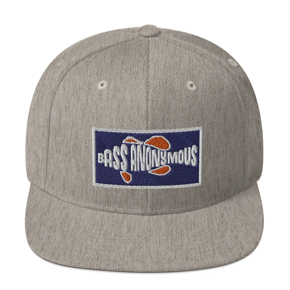Bass Anonymous Snapback Hat Navy/Red  Patch