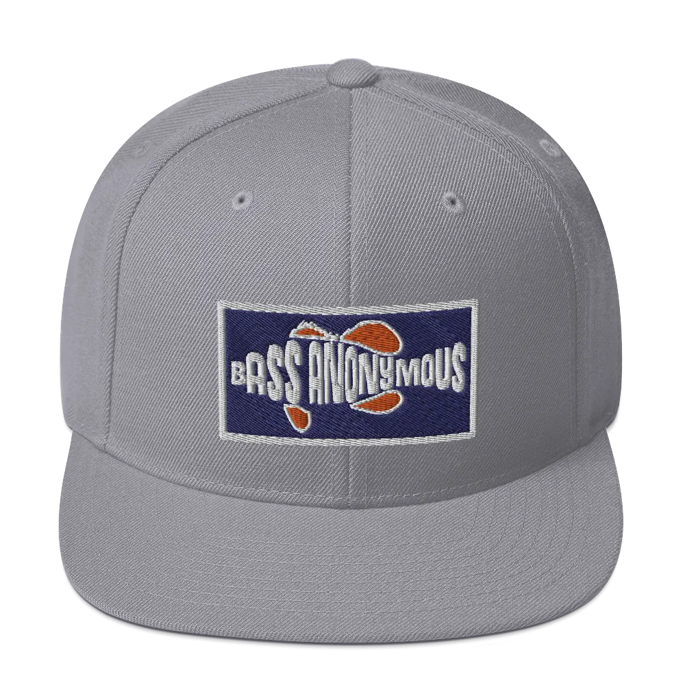 Bass Anonymous Snapback Hat Navy/Red  Patch