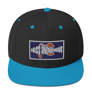 Bass Anonymous Snapback Hat Navy/Red  Patch