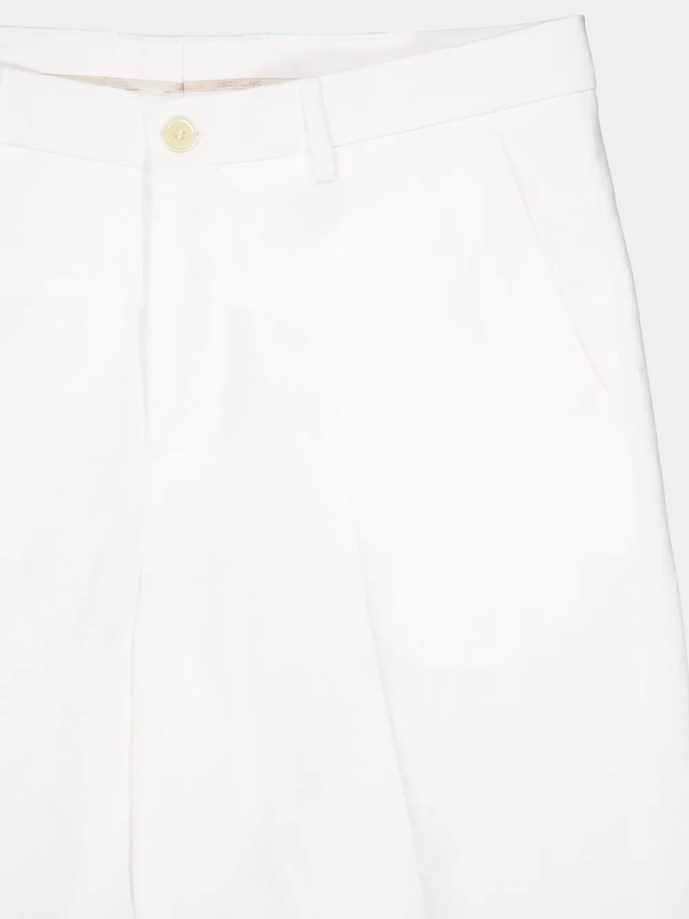 Bermuda White Linen Shorts