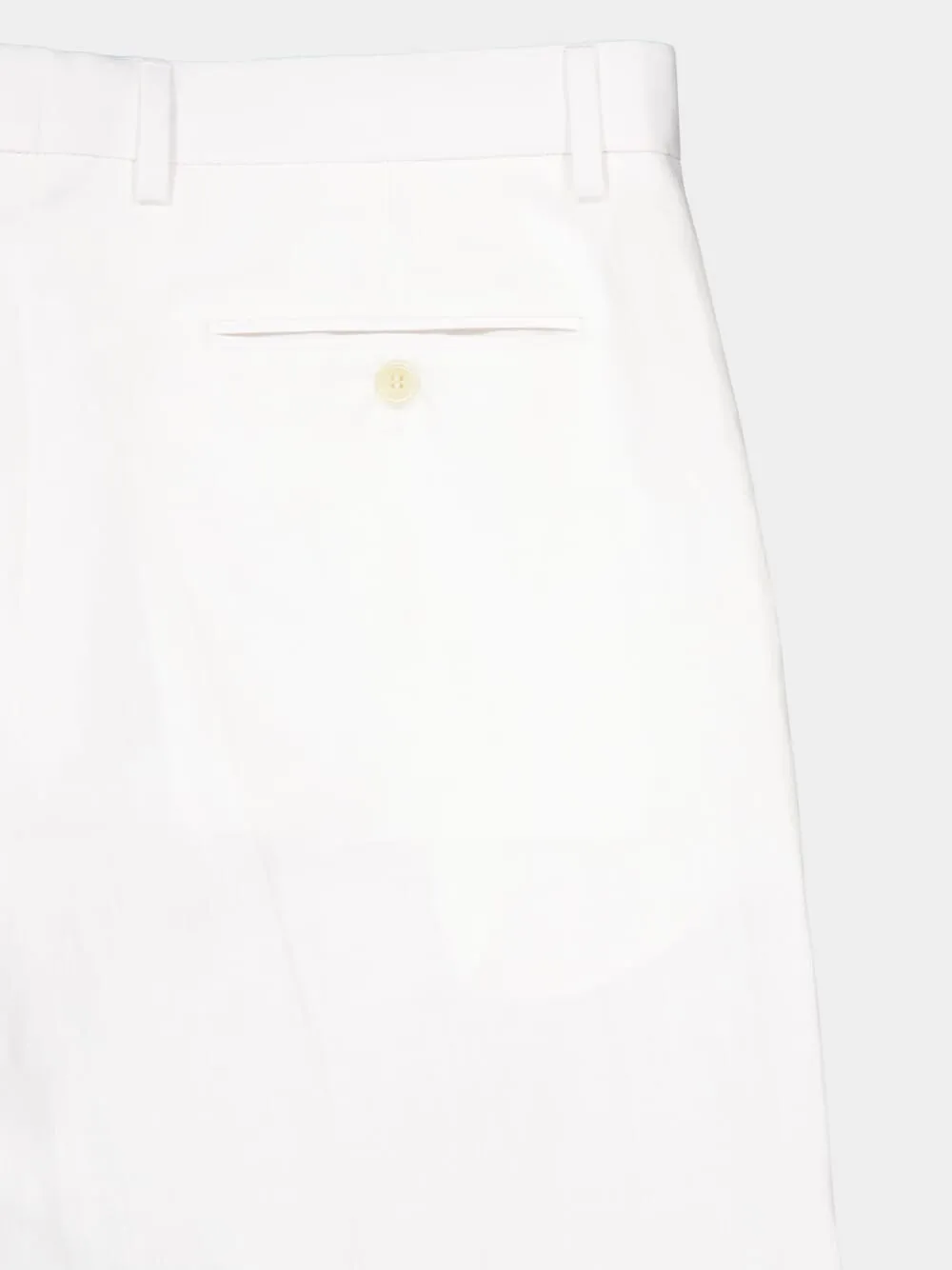 Bermuda White Linen Shorts
