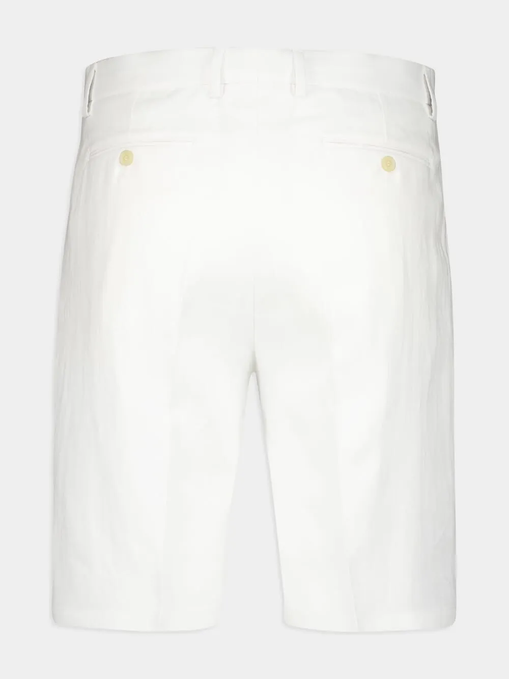 Bermuda White Linen Shorts