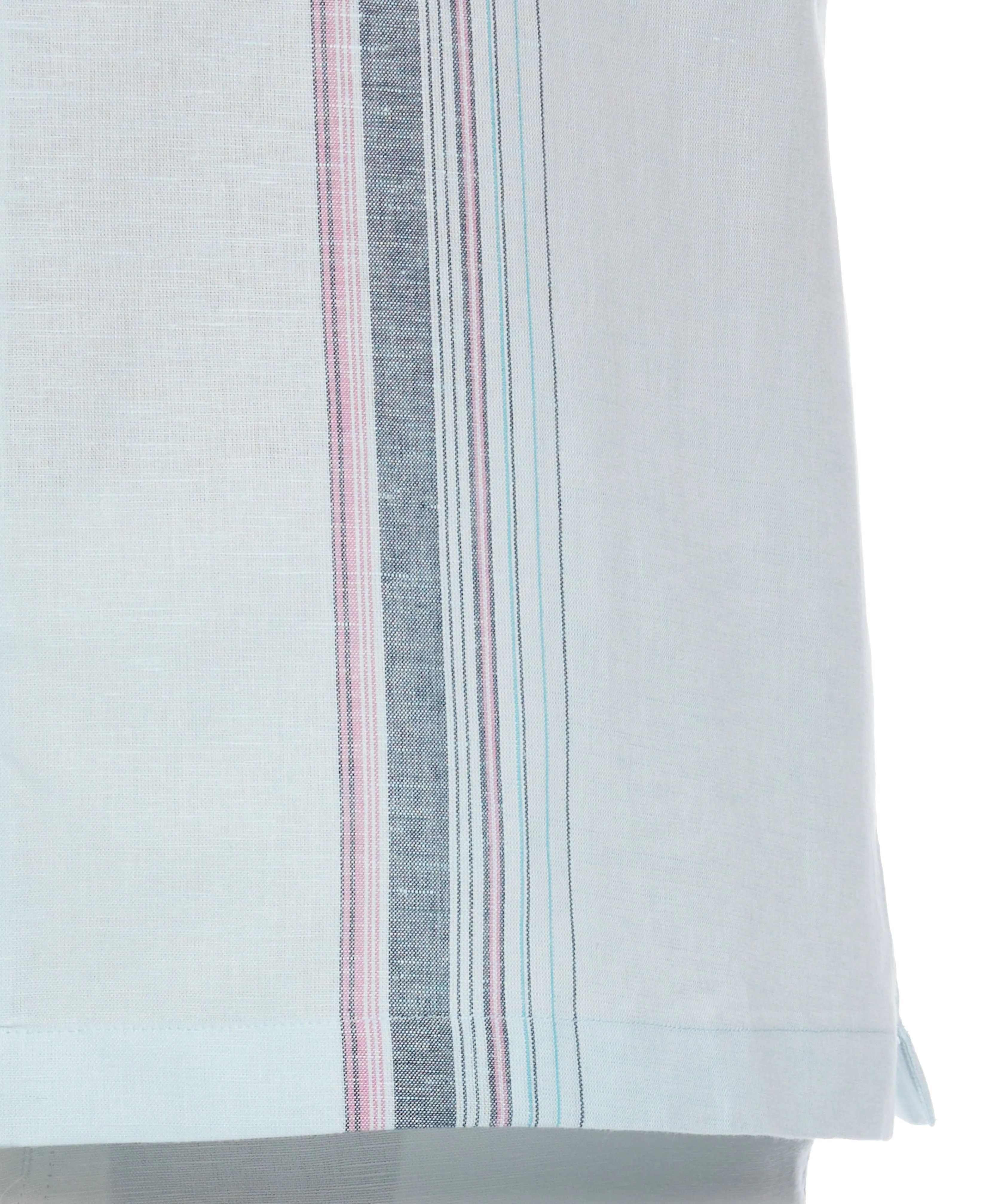 Big & Tall Linen Blend Stripe Panel Shirt