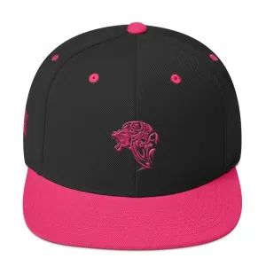 Black Flamingo Pink Snapback Lion Hat